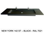 Plan vasque à encastrer, bassin double 142 cm, sur mesure, Largeur 150 à 200 cm x Profondeur 40 à 60 cm, résine minérale ACRYSTONE®, Finition lisse, Livraison Offerte et Rapide.